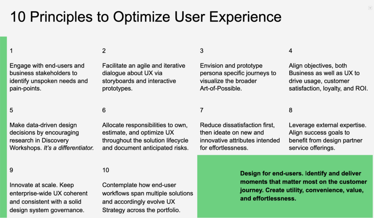 10 Principles to Optimise User Experience (UX)